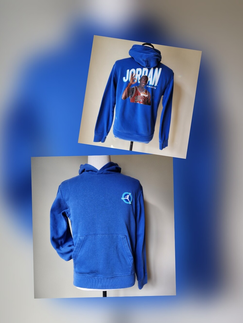 Jordan Flight MVP Graphic Fleece Pullover Hoodie Game Royal Blue X-Small